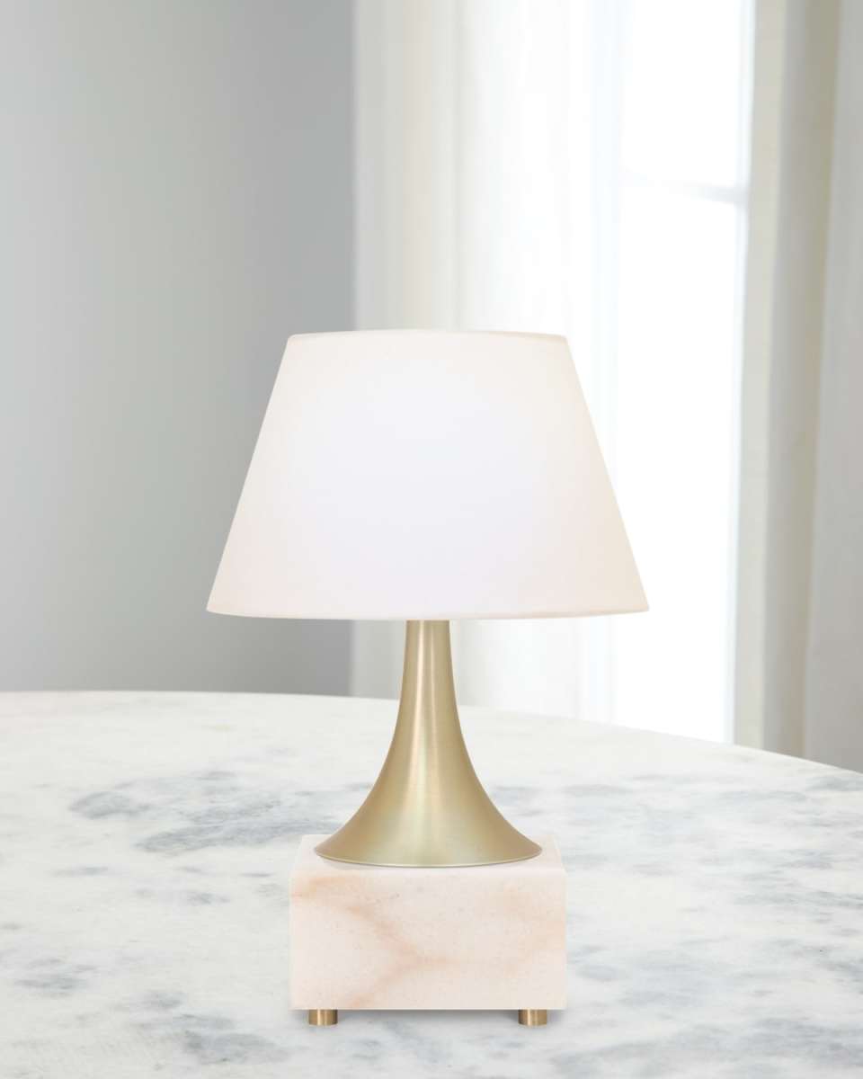 Marble Rechargeable 12" Table Lamp